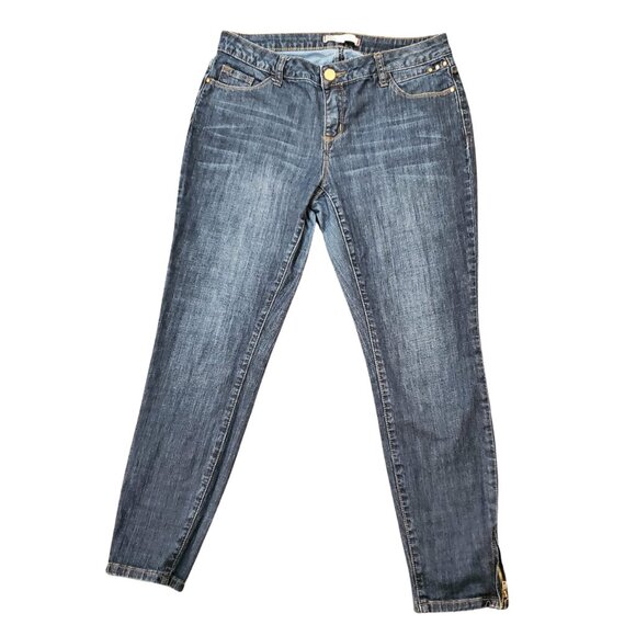 RW&CO Clara Premium Denim Jeans Women Size 28 Slim Fit Ankle Zippers - Picture 1 of 14